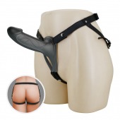 Черный полый мужской страпон London - 16,8 см. - Baile - купить с доставкой в Красногорске