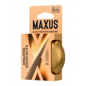 Точечные презервативы MAXUS 2000 Amazing Dots с железным кейсом - 3 шт. - Maxus - купить с доставкой в Красногорске