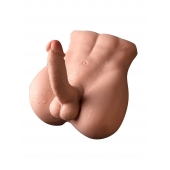 Телесный мужской торс с вибрацией и возвратно-поступательными движениями Bartlett - SHEQU