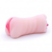 Телесный двусторонний мастурбатор - вагина и ротик - Boys of Toys - в Красногорске купить с доставкой