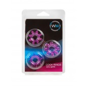 Набор из 3 лиловых эрекционных колец различной формы - Erowoman-Eroman - в Красногорске купить с доставкой