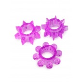 Набор из 3 лиловых эрекционных колец различной формы - Erowoman-Eroman - в Красногорске купить с доставкой