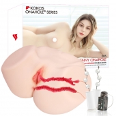 Мастурбатор-полуторс с двойным слоем материала и вибрацией Jenny Onahole Real Vagina - KOKOS - в Красногорске купить с доставкой