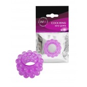 Лиловое эрекционное кольцо с 2 рядами стимулирующих шариков - Erowoman-Eroman - в Красногорске купить с доставкой