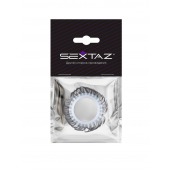 Эластичное эрекционное колечко с черными «ресничками» - Sextaz - в Красногорске купить с доставкой