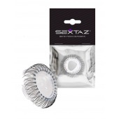 Эластичное эрекционное кольцо с длинными черными «ресничками» - Sextaz - в Красногорске купить с доставкой