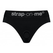 Черные трусики для насадок Heroine Lingerie Harness - size XL - Strap-on-me - купить с доставкой в Красногорске
