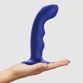 Синяя насадка-стимулятор Strap-On-Me Tapping Dildo Wave - Strap-on-me - купить с доставкой в Красногорске