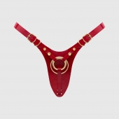 Красный пояс для фиксации насадок Strap-On-Me Leatherette Harness Fabulous - Strap-on-me - купить с доставкой в Красногорске