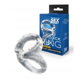 Прозрачное двойное эрекционное кольцо - Sex Expert - в Красногорске купить с доставкой