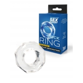 Прозрачное эрекционное кольцо в форме гайки - Sex Expert - в Красногорске купить с доставкой