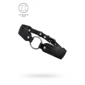 Черный кожаный чокер-ошейник со скруглёнными углами - Pecado - купить с доставкой в Красногорске