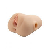 Телесный мастурбатор с вибрацией Double Pounder Vibrating Squeeze Stroker - Pipedream - в Красногорске купить с доставкой