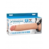 Телесный пустотелый фаллопротез 9’’ Hollow Silicone Strap-On - 24,1 см. - Pipedream - купить с доставкой в Красногорске