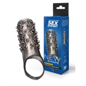Дымчатая насадка на пенис с выпуклостями - 12 см. - Sex Expert - в Красногорске купить с доставкой