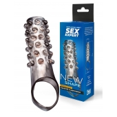 Дымчатая насадка на пенис с выпуклостями - 11 см. - Sex Expert - в Красногорске купить с доставкой