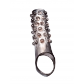 Дымчатая насадка на пенис с выпуклостями - 11 см. - Sex Expert - в Красногорске купить с доставкой