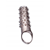 Дымчатая насадка на пенис с шипами и выпуклостями - 12 см. - Sex Expert - в Красногорске купить с доставкой