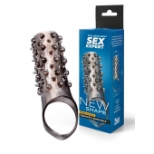 Дымчатая насадка на пенис с шипами и выпуклостями - 12,5 см. - Sex Expert - в Красногорске купить с доставкой