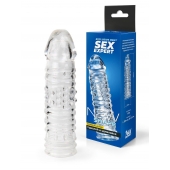 Прозрачная закрытая насадка на пенис - 17 см. - Sex Expert - в Красногорске купить с доставкой