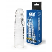 Прозрачная закрытая насадка на член - 15 см. - Sex Expert - в Красногорске купить с доставкой