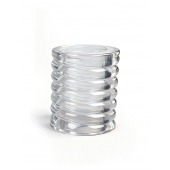 Прозрачная сквозная насадка на пенис с ребрышками - Sex Expert - в Красногорске купить с доставкой