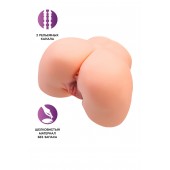 Телесный мастурбатор в форме попки с 2 любовными входами - No Name - в Красногорске купить с доставкой