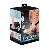 Телесный полый страпон с вибрацией Erection Agents - 24,1 см. - NMC - купить с доставкой в Красногорске