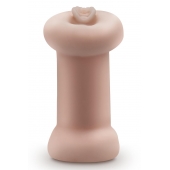 Телесный люминесцентный двусторонний мастурбатор Tasha - Blush Novelties - в Красногорске купить с доставкой