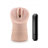 Телесный мастурбатор-вагина Ayumi с вибрацией - Blush Novelties - в Красногорске купить с доставкой