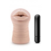 Телесный мастурбатор-ротик Nicole Vibrating Masturbator - Blush Novelties - в Красногорске купить с доставкой