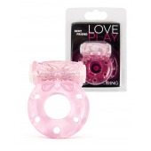 Розовое эрекционное виброкольцо с бабочкой - 1137 - в Красногорске купить с доставкой