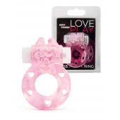 Розовое эрекционное виброкольцо в форме зайчика - 1137 - в Красногорске купить с доставкой