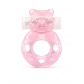 Розовое эрекционное виброкольцо в форме мишки - 1137 - в Красногорске купить с доставкой
