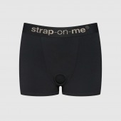 Черные трусики-боксеры для фиксации насадок Strap-on-me Harness Lingerie Allure - size S - Strap-on-me - купить с доставкой в Красногорске