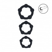 Набор из 3 эрекционных колец Beaded Silicone Cockring Set - Shots Media BV - в Красногорске купить с доставкой
