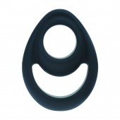 Черное эрекционное кольцо Double Ergo Silicone Cockring - Shots Media BV - в Красногорске купить с доставкой