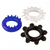 Набор из 3 эрекционных колец разного цвета и рельефа - Boys of Toys - в Красногорске купить с доставкой