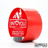 Красный скотч для фиксации Non-Sticky Bondage Tape - 15 м. - Intoyou - купить с доставкой в Красногорске