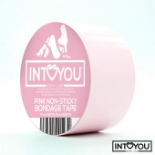 Розовый скотч для фиксации Non-Sticky Bondage Tape - 15 м. - Intoyou - купить с доставкой в Красногорске