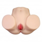Телесный мастурбатор с 2 любовными отверстиями Olivia - Baile - в Красногорске купить с доставкой
