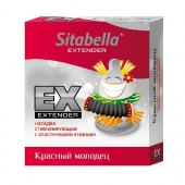 Стимулирующая насадка Sitabella Extender  Красный молодец - Sitabella - купить с доставкой в Красногорске