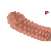 Насадка на фаллос с бугорками по поверхности - 14,7 см. - KOKOS - в Красногорске купить с доставкой