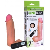 Фаллическая насадка Харнесс UNICOCK 7  с вибрацией - 19 см. - LOVETOY (А-Полимер) - купить с доставкой в Красногорске