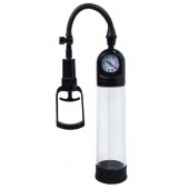 Чёрная вакуумная помпа A-toys с манометром и прозрачной колбой - A-toys - в Красногорске купить с доставкой