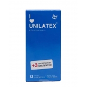 Классические презервативы Unilatex Natural Plain - 12 шт. + 3 шт. в подарок - Unilatex - купить с доставкой в Красногорске