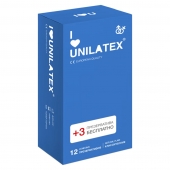 Классические презервативы Unilatex Natural Plain - 12 шт. + 3 шт. в подарок - Unilatex - купить с доставкой в Красногорске