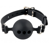 Силиконовый кляп-шар с отверстиями для дыхания Silicone Breathable Ball Gag Small - Pipedream - купить с доставкой в Красногорске