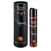 Массажное масло с ароматом клубники Huile de Massage Gourmande Fraise des Bois - 59 мл. - Plaisir Secret - купить с доставкой в Красногорске