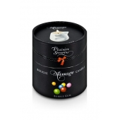 Массажная свеча с ароматом бубль-гума Bougie de Massage Gourmande Bubble Gum - 80 мл. - Plaisir Secret - купить с доставкой в Красногорске